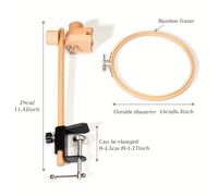 TEMU para la , de bordado ajustable de madera de un aro de mesa resistente con clips y mecanismos de ajuste, adecuado para proyectos de manualidades de cruz