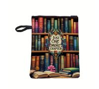 TEMU para Libro 'Solo Un Más' con Cremallera y Bolsillo Delantero - de Rápido de 11 x 8.7 Pulgadas, Diseño de Estantería Colorida, Regalo para Amantes de los Libros