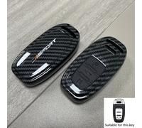TEMU para llave de coche de material ABS para Audi A1 A3 A4 A5 A6 A7 A8 Quattro, cubierta para llave de coche Fob Shell para Q3 Q5 Q7, de fibra de carbono con logo único