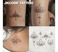 TEMU Para Lotus Totem, Tatuajes Semipermanentes, de Yoga Impermeable, Diseño Simple, Minimalista, Pegatinas de de para , Dedo, Cuello, Brazo de Mujer - 15 Días