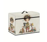 TEMU para Máquina de Coser con Bolsillo y Diseño Temático Adorable - Cubierta Resistente Compatible con Singer & Brother, Ajuste a la Mayoría Modelos Estándar, Maletín Compacto