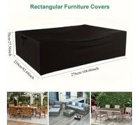 TEMU para Muebles de Exterior, para Muebles de Jardín, para Juego de Patio, de Poliéster 420D Duradero, Diseño con Cordón Ajustable, Adecuada para , Ideal para Patios, y Jardines