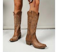 TEMU para Mujer con Adorno de de Ángel - Botas de Western, Punta Afilada y Tacón, de TPR para Baile Western, Fiestas Temáticas, Casual (Tallas Norteamericanas), Zapatos para Mujer