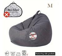 TEMU para puf de tamaño relleno, de sofá de lino de calidad disponible en varios colores, de sofá para una persona, cómoda y portátil para el hogar y juegos