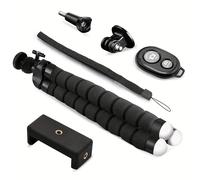 TEMU para Teléfono 6 en 1 con Control Remoto y Pinza Universal, Portátil Ajustable 360° para Cámara de Viaje, Soporte Mini para iPhone, , Deportes y Selfies
