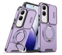 TEMU para Teléfono - Carcasa para Vivo V40/Vivo V40 Pro/V50/V50 Lite, con Soporte de Anillo Giratorio de 360°, Cubierta para Lente de Cámara y Soporte Magnético para Coche para Prevenir Caídas