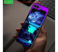 TEMU para teléfono: Carcasa trasera rígida con diseño de de neón 2D para for Samsung for Galaxy ZFLIP7 Z Flip 3/4 ZFlip 5G Z Flip 5/6 Z Flip 7 6 5 4 3