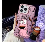 TEMU para Teléfono - de Teléfono de Dibujos Animados the Cowardly Dog Compatible con iPhone 16 15 14 13 12 11 Pro XR XS Max Plus, Cubierta Trasera Mate a Prueba de Golpes.