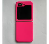 TEMU para Teléfono - Fundas de Silicona Líquida Neón para Z Flip 4 5, Cubierta para Samsung Galaxy Z Flip 3, Z Flip 4 5, con Color Fluorescente y Lindo Soporte de Gancho