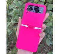 TEMU para Teléfono - Fundas de Silicona Líquida Neón para Z Flip 4 5, Cubierta para Samsung Galaxy Z Flip 3, Z Flip 4 5, con Color Fluorescente y Lindo Soporte de Gancho