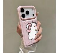 TEMU para teléfono: Sanrio Pink Love Shy Cartoon Hello Kitty Bonita para iPhone 17 16 15 14 13 12 11 Pro Max con Agujero Grande 17 Pro 15 Pro 17 Pro Max Cubierta Antigolpes de Calidad con Completo