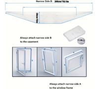 TEMU para Ventana de Aire Acondicionado Portátil - 118"/157", de al 100% para Secadora Tumbler, Cierres con Cremallera y Adhesivos, Compatible con Todas las , Fácil Instalación