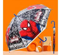 TEMU Paraguas Marvel Spider-Man , Diseño de Personaje Adorable con Mango Largo Transparente y , Ideal para Camping, Senderismo, , Navidad y Accesorios al