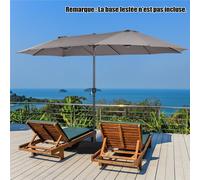TEMU Parasol de jardín exterior 470 x 280 cm de gran tamaño XXL, parasol de playa de 12 costillas con armazón de metal y tela de poliéster, parasol para , jardín, piscina ( )