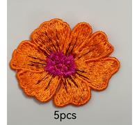 TEMU Parches de Bordado de Flores - 5 Piezas para Reparación de Ropa, Diseño Boho Jardín, Aplicación de Tela Duradera para Chaquetas y Bolsos