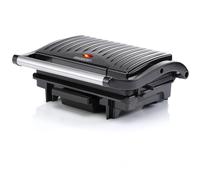 TEMU Parrilla de MONZANA® con revestimiento antiadherente, bloqueo de seguridad, mango de frío, parrilla eléctrica de mesa para cocina, sándwichera, Panini, 1500W, negro