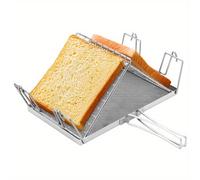 TEMU Parrilla para Tostadas de Acero Inoxidable - Plegable para y Cocina al para Pan, Arroz y Pescado - para Acampar y Uso Doméstico