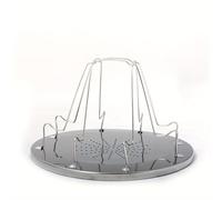 TEMU Parrilla Redonda Plegable Portátil para Tostar Pan de Acero Inoxidable; Soporte para Tostadas de Camping al