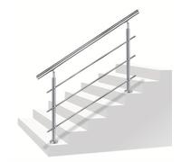 TEMU Pasamanos de acero inoxidable para escaleras de 80 cm, barandilla para escaleras, interior y exterior, balcón, balaustrada, plateado.