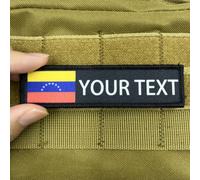 TEMU Patch Táctico de de Venezuela Personalizable con Texto de - Adhesivo Duradero en Poliéster para Chalecos, Mochilas y Decoración de Equipo - Personalización Patriótica de Ropa