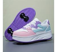 TEMU Patines de moda versátiles para exteriores, ligeros y transpirables, zapatos desmontables de uso para niños, patines para y , zapatillas casuales para niñas.