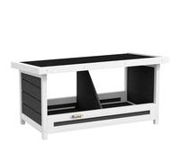 TEMU PawHut Ponedero para Gallinas de Madera para 2 Gallinas con 2 Departamentos y Techo Asfaltico para Interior y Exterior