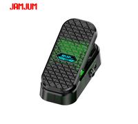 TEMU Pedal de Wah y Volumen JAMJUM - Pantallas LED Duales Pequeñas, True Bypass, (Sin Batería), Diseño Negro , Efectos de Guitarra, Operación