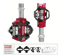 TEMU Pedales autoblocantes para bicicleta de montaña con clips, pedales autoblocantes de cara para bicicleta de carretera con placas de bloqueo