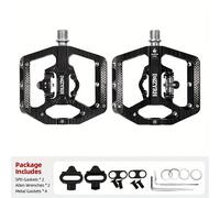 TEMU Pedales de Bicicleta Auto-bloqueantes Antideslizantes para MTB, Pedales de Plataforma de Aleación de Aluminio, Accesorios de Ciclismo Impermeables Aplicables