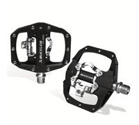TEMU Pedales de bicicleta de montaña BUCKLOS, PD-M680 Pedales planos y de bloqueo de doble función, aptos para pedales de bicicleta de montaña de aluminio Shimano SPD 9/16''