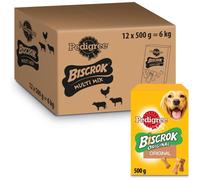 TEMU Pedigree Galletas para Perro de 3 (Pack de 12 x 500g)