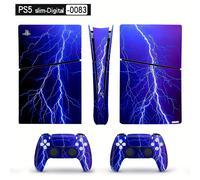 TEMU Pegatina Calcomanía Skin Para Consola Sony PlayStation 5 Slim Edición Digital Y 2 Controladores Para Mando PS5 Slim