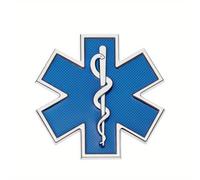 TEMU Pegatina de Coche Estrella de la 3D de Metal, Modificación del Logotipo de de Emergencia, Decoración Metálica para Rascar