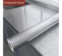 TEMU Pegatina de metal plateado Acero inoxidable Película plateada espejo impermeable, a prueba de aceite autoadhesivo Lámina de aluminio