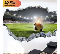 TEMU Pegatina de Pared de de Fútbol 2D , Decorativo Autoadhesivo para Sala, Pasillo, Dormitorio, Calcomanía de Pared de PVC Removible, 2D
