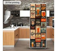 TEMU Pegatina para Nevera 1 Pieza 60×180 cm Diseño Vintage de Cerveza, Póster Decorativo para Pared, Autoadhesivo, Adecuado para Armarios y , Decoración para Cocina, Pegatina para Hogar, Impresión 2D