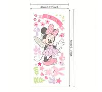 TEMU Pegatinas autorizadas de Disney de Minnie para decoración de pared. Adorables calcomanías de pared de dibujos animados perfectas para dormitorios y también adecuadas para la decoración de