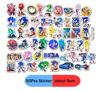TEMU Pegatinas de Anime de SONIC THE HEDGEHOG Adecuadas para Libros, Patinetas y Coleccionistas - Calcomanías de Sonic the Hedgehog con Formas Icónicas e Irregulares (Sin Cortar para Intercambio)