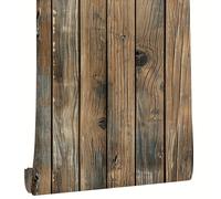 TEMU Pegatinas retro 3D realistas de de madera engrosadas hechas de PVC, calcomanías autoadhesivas de pared de madera para papel tapiz de de restaurante.