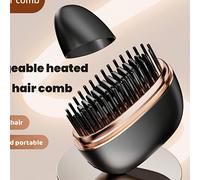 TEMU Peine alisador inalámbrico compacto para flequillo, cepillo alisador pequeño y portátil, alisador inalámbrico de bolsillo, mini peine térmico, recargable por USB.