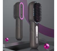 TEMU Peine alisador inalámbrico portátil con cerámica, recargable por USB, diseñado para peinar el cabello sin dañarlo, adecuado para alisar como para