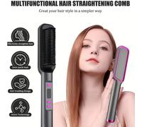 TEMU Peine Caliente Eléctrico Multifuncional para Alisar el Cabello, Diseñado para Prevenir Quemaduras al Peinar
