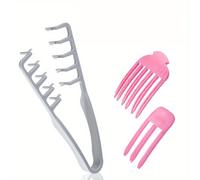 TEMU Peine de peinado con esponjosa, pinza para para cabello voluminoso, peine de peinado unisex para flequillo, juego de herramientas de corte y peinado diario