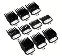 TEMU Peine Limitador para Cortapelos Eléctrico, Peine de Posicionamiento, Accesorios para Cortar el Cabello, Juego Piezas para Cortapelos Eléctrico, Calibre Negro, Juego de Cortapelos de Empuje