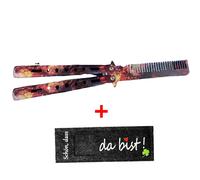 TEMU Peine , Peine Plegable de Acero Inoxidable para Principiantes de , Accesorio Portátil para Hombres, Regalo Popular en Línea + Bolsa de Almacenamiento Estilosa