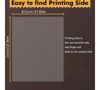 TEMU Película Transparente para Impresoras Láser/Inkjet, 29 Hojas de Papel Transparente para Proyector, 100% Transparente, 8.5 x 11 Pulgadas