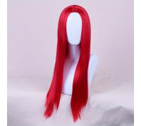 TEMU Pelucas Cosplay Largas y Rectas para Navidad y Halloween - Parte Central, Cabello Sintético Resistente al , para Fiestas de Disfraces y Festivales