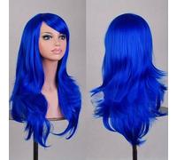 TEMU Pelucas de Cosplay Largo y Ondulado con Flequillo - Cabello Sintético Resistente al para Anime y Fiestas de Halloween, Tamaño Ajustable para un , Accesorios para Pelucas