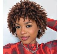 TEMU Pelucas de Trenzas Falsas para Cortas Peluca de Rizos