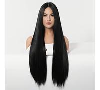 TEMU Pelucas Elegantes de 28 Pulgadas para Mujeres en - Fibra Sintética Resistente al , Parte Media, Larga y , Estilo Versátil para Todas las Étnicas